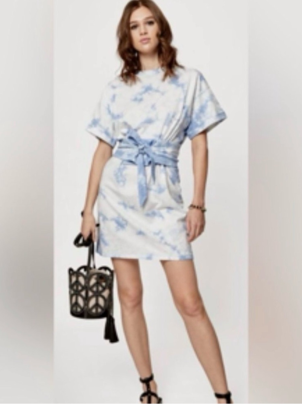 Rebecca Minkoff Marta dress 430 Sky Blue Bleach, size S